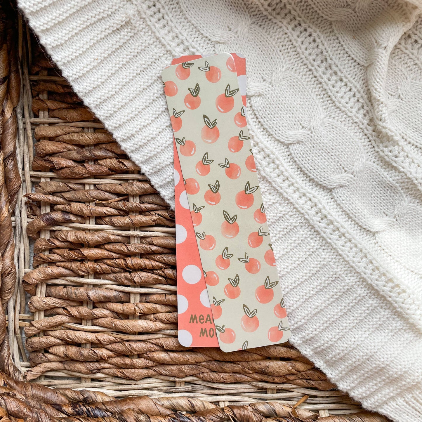 Bookmark - Peachy Polka Dot