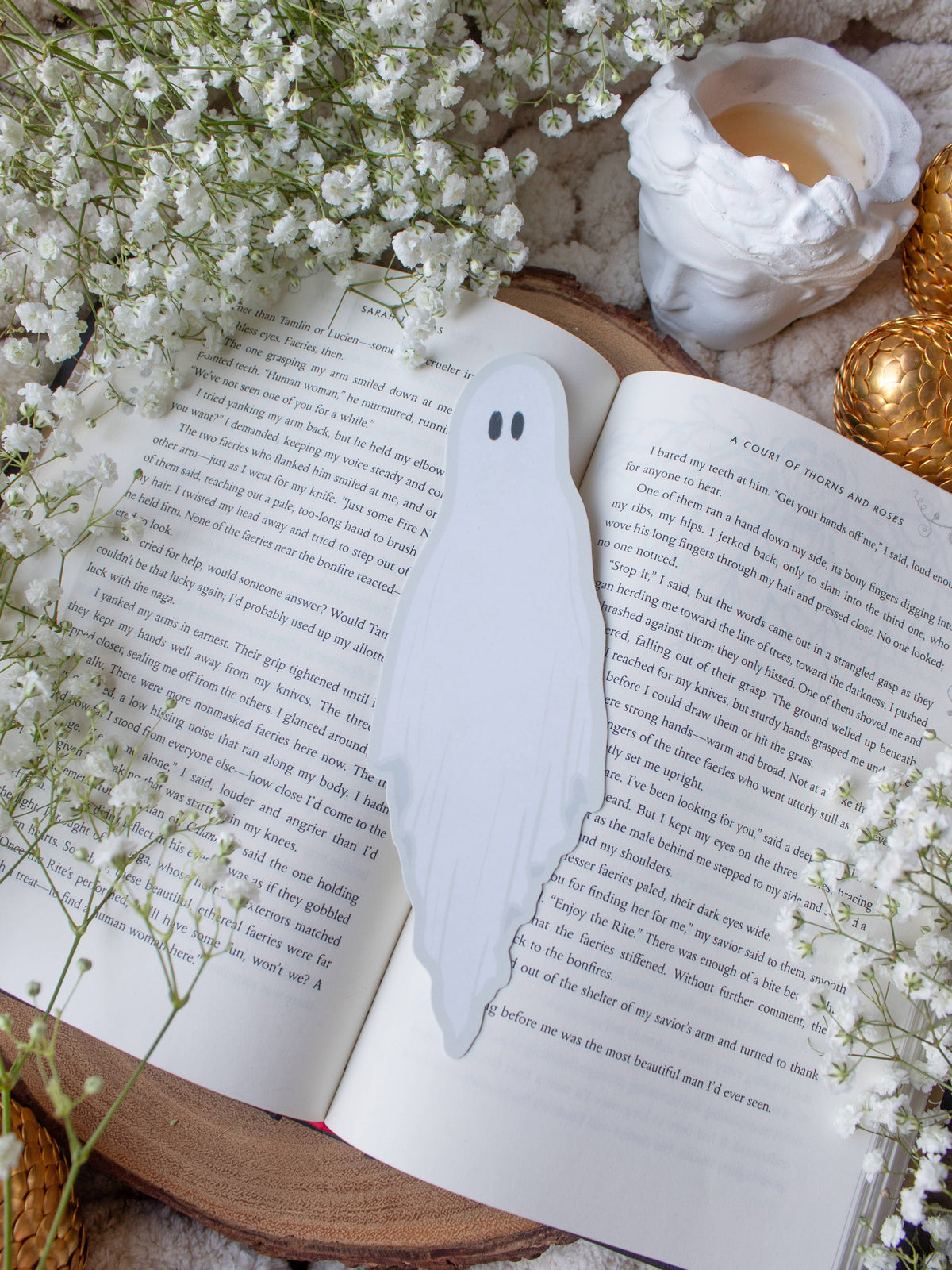 Spooky Halloween Ghost Die Cut Bookmark