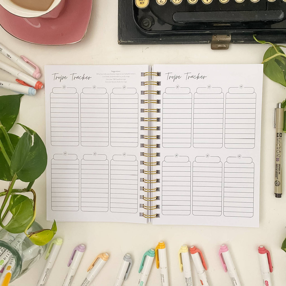 Reading Tracker Journal Light Academia | Aesthetic Book Log