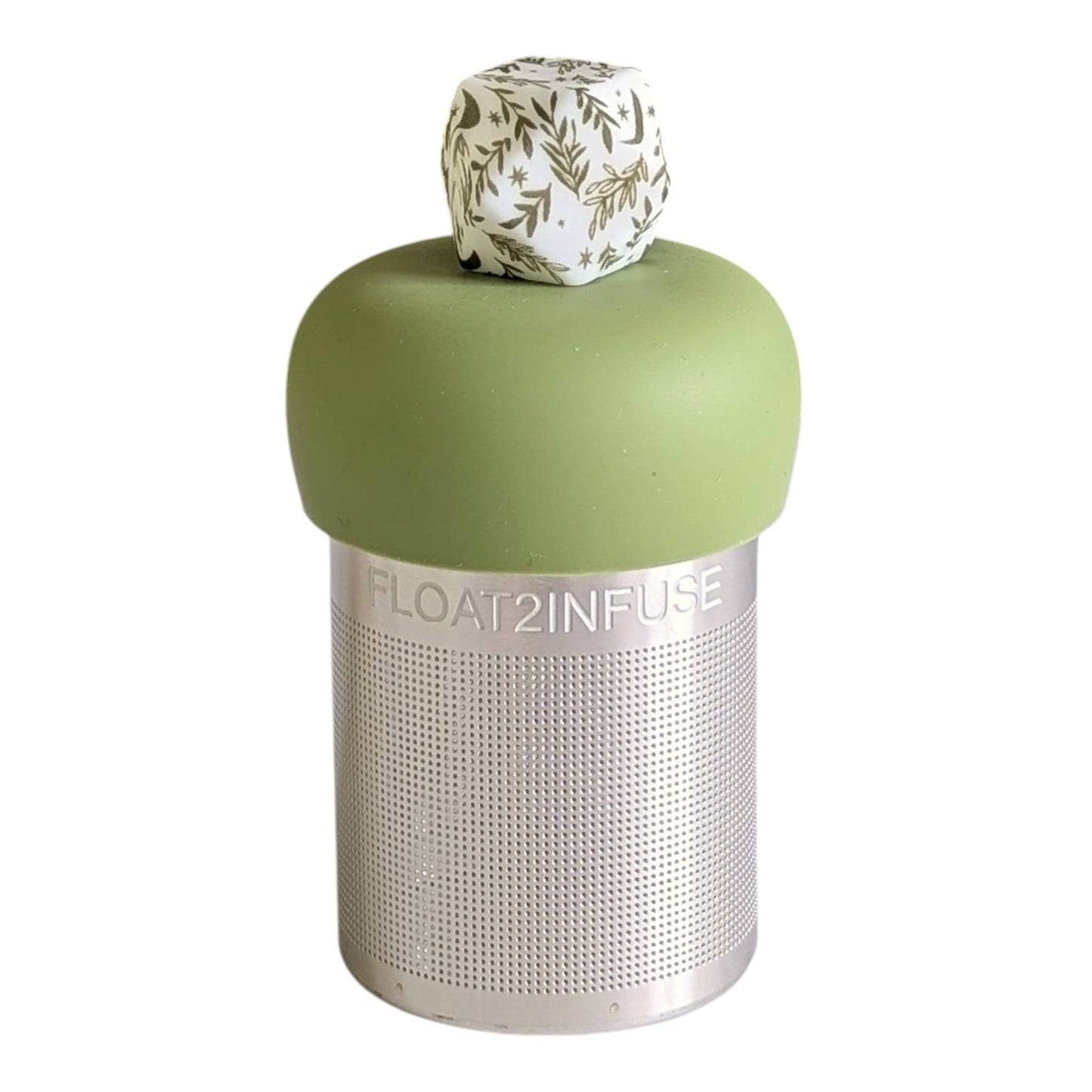 Hexagon | Floating Tea Steeper | Green Base | Herb Pattern