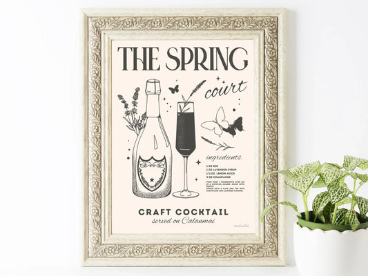 ACOTAR Spring Court Cocktail Print - Bookish Gift Wall Art