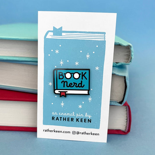Book Nerd Enamel Pin - book lover - reader gift