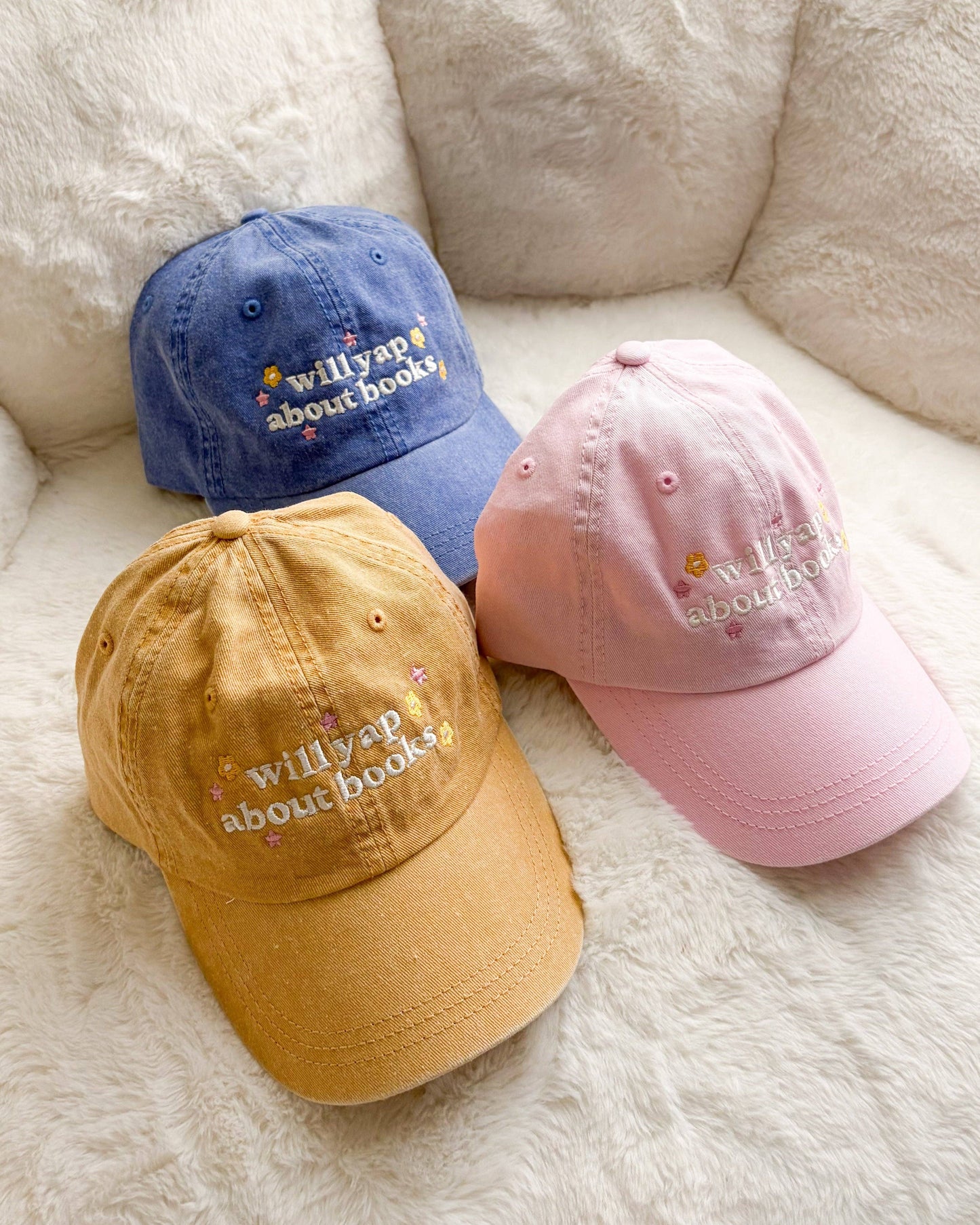 Will Yap About Books Embroidered Pigment Dyed Cap