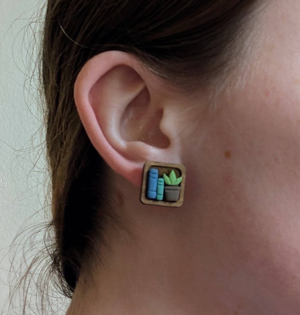 Earrings - Mini Bookshelf Studs