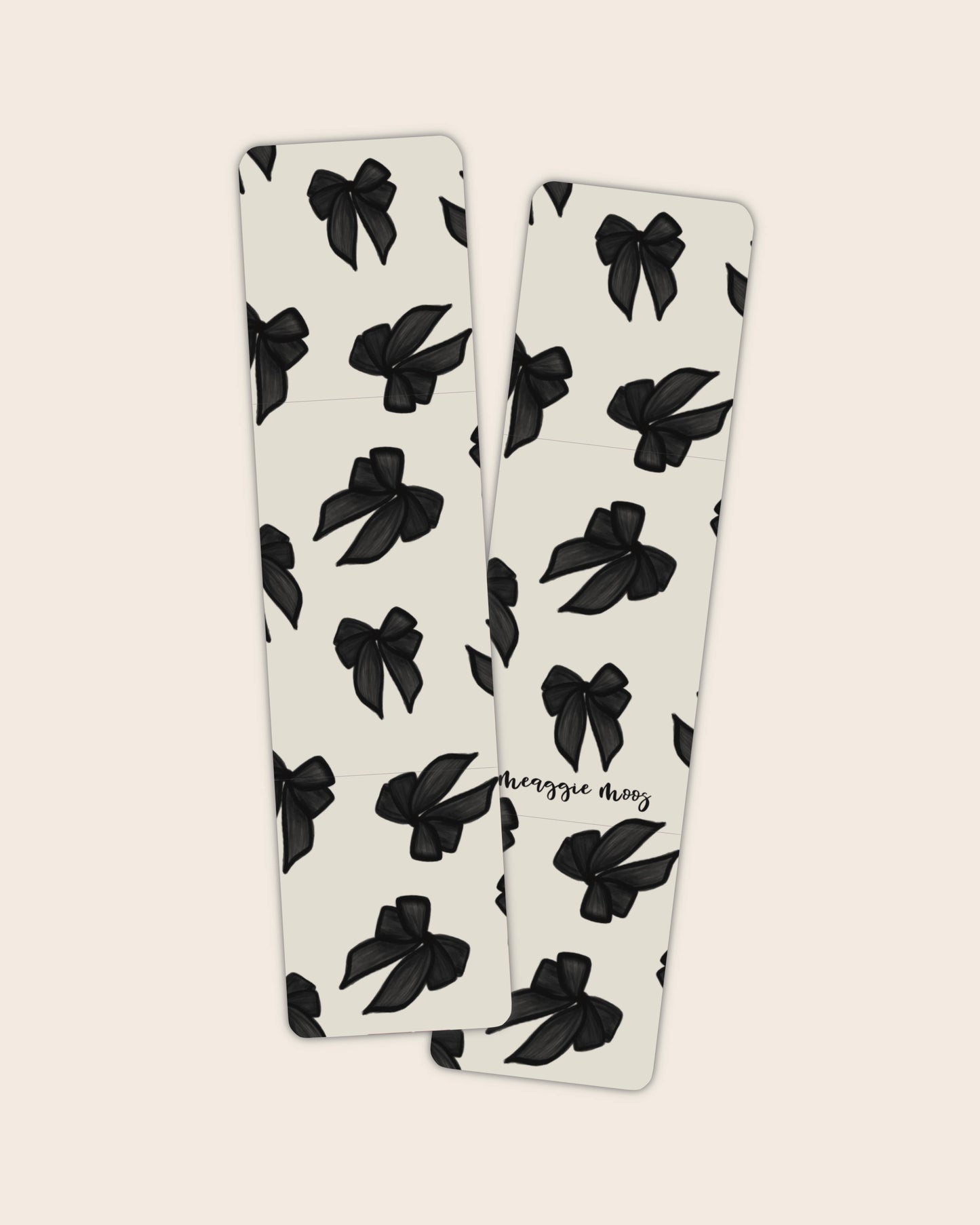 Bookmark - Black and Ivory Bows