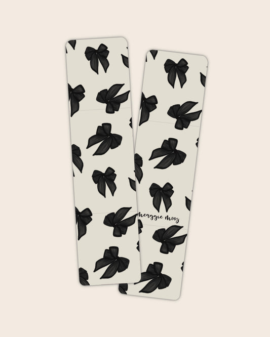 Bookmark - Black and Ivory Bows