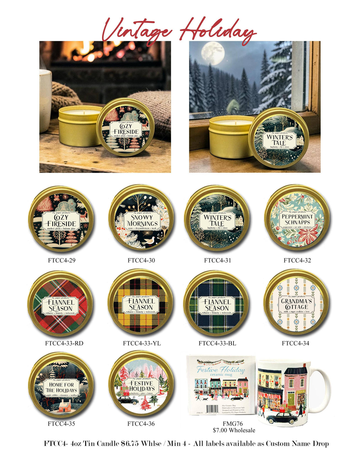 Flannel Season Limited Edition Fall Scent 4oz Candle Blue