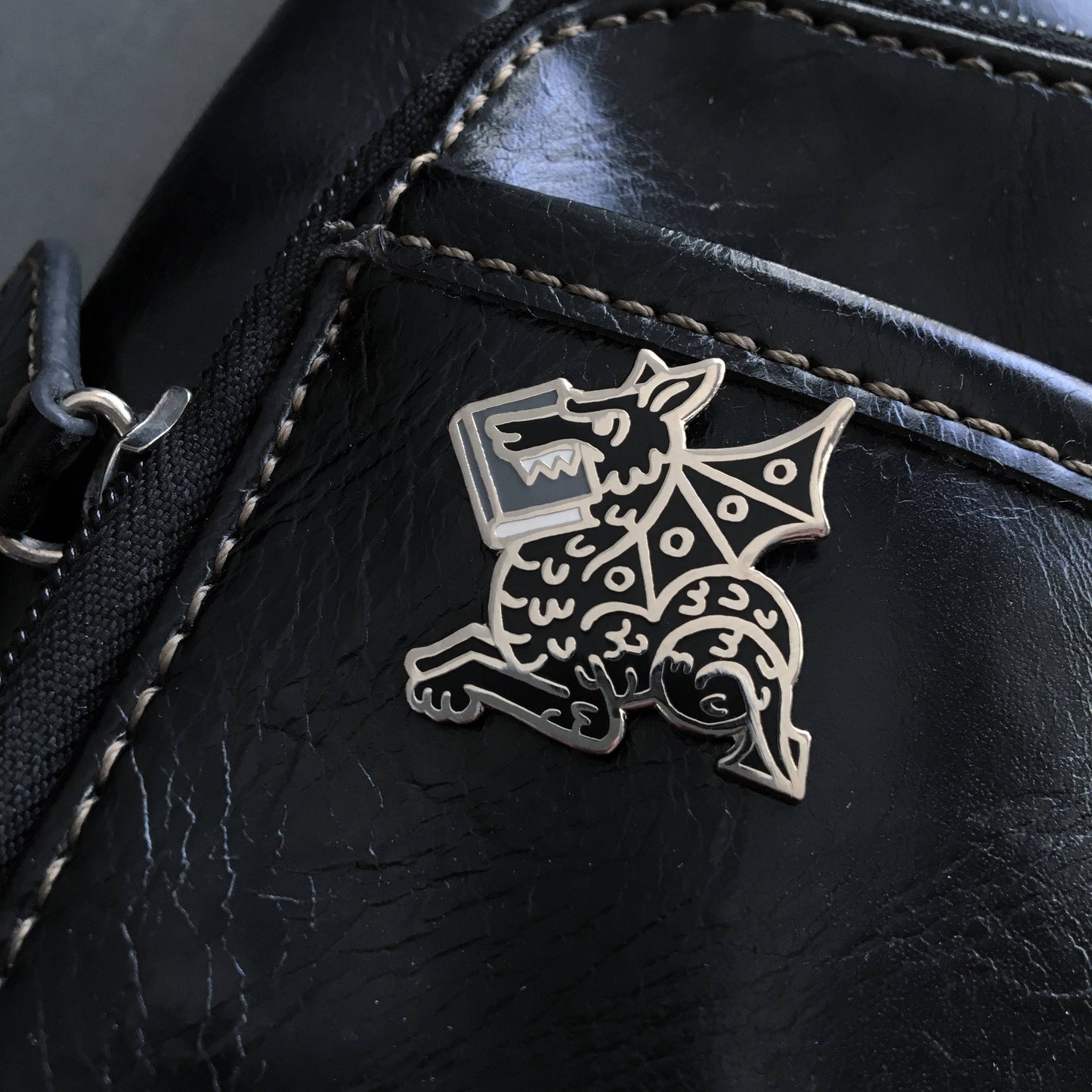 Book Wyrm enamel pin - Book Dragon pin in 4 colors