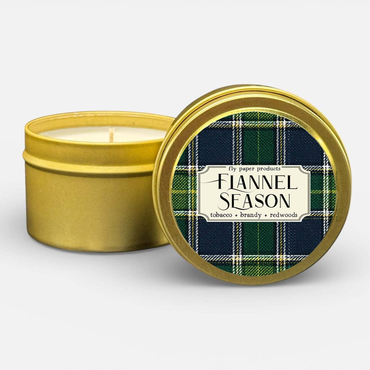 Flannel Season Limited Edition Fall Scent 4oz Candle Blue