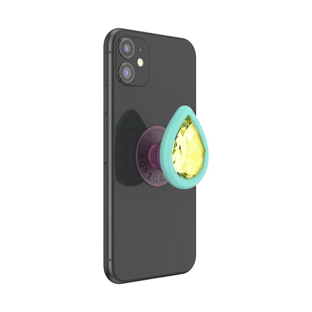 PopSockets Phone Grip - Crystal Tears Be Kind Canary Yellow