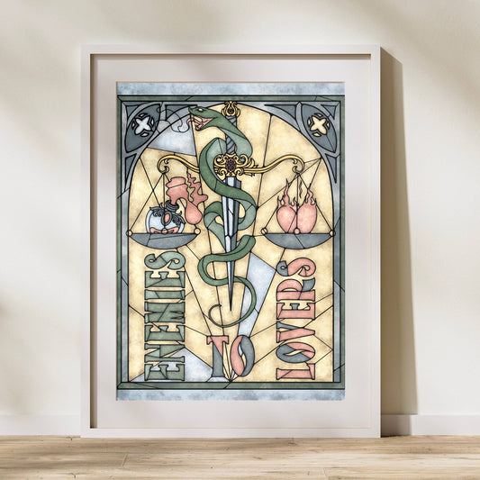 Bookish Print - Giclee Art Print - Enemies to Lovers