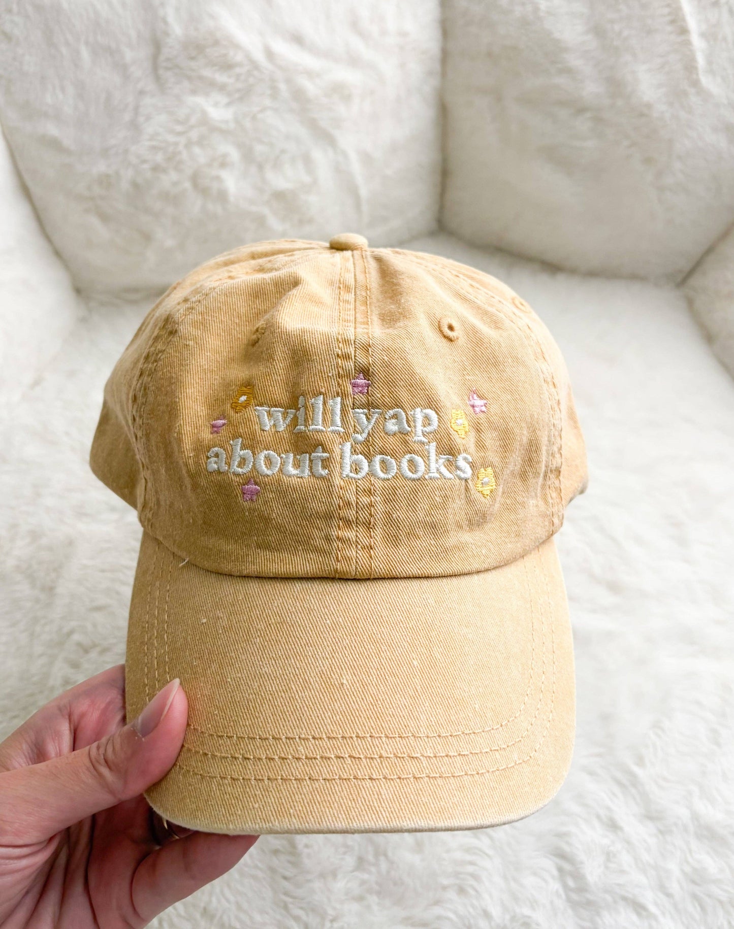 Will Yap About Books Embroidered Pigment Dyed Cap