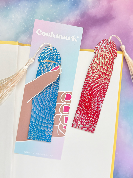 Merman Cockmark Bookmark - Red