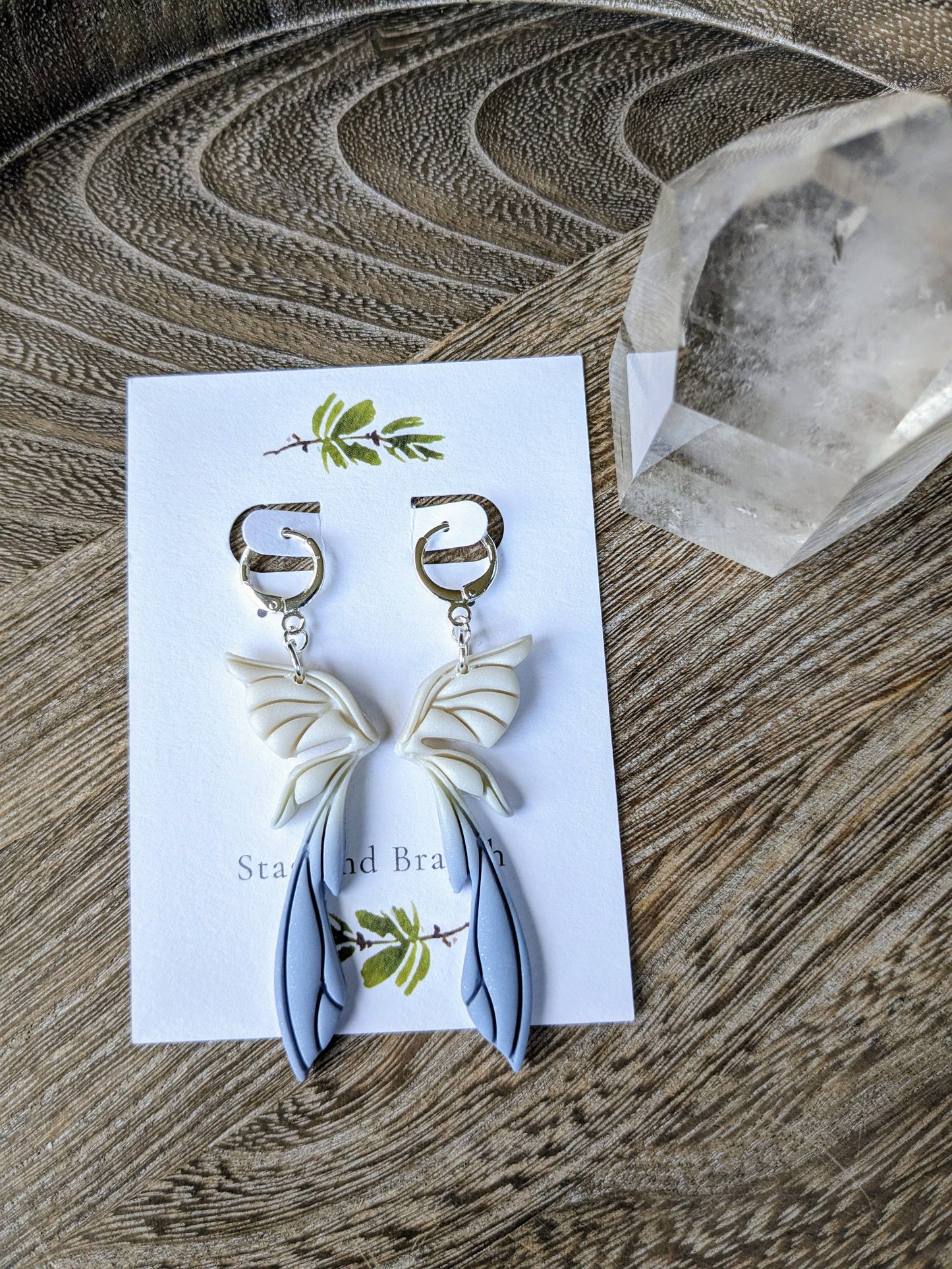 Earrings - Frost Fairy Wings