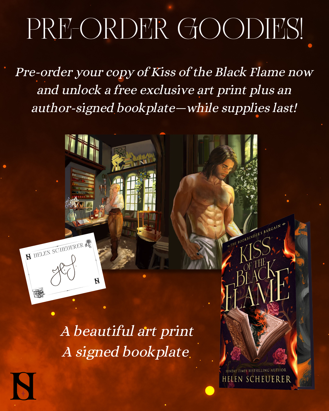Kiss of the Black Flame: A Novel (The Bookbinder's Bargain)