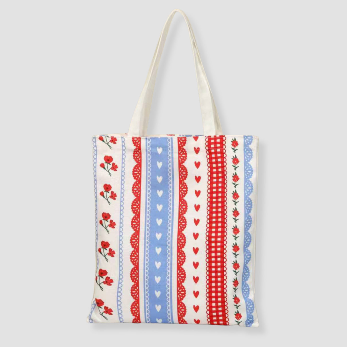 Folk Ribbon Tote Bag, Reader, Romantasy, Bookish, Book Bag