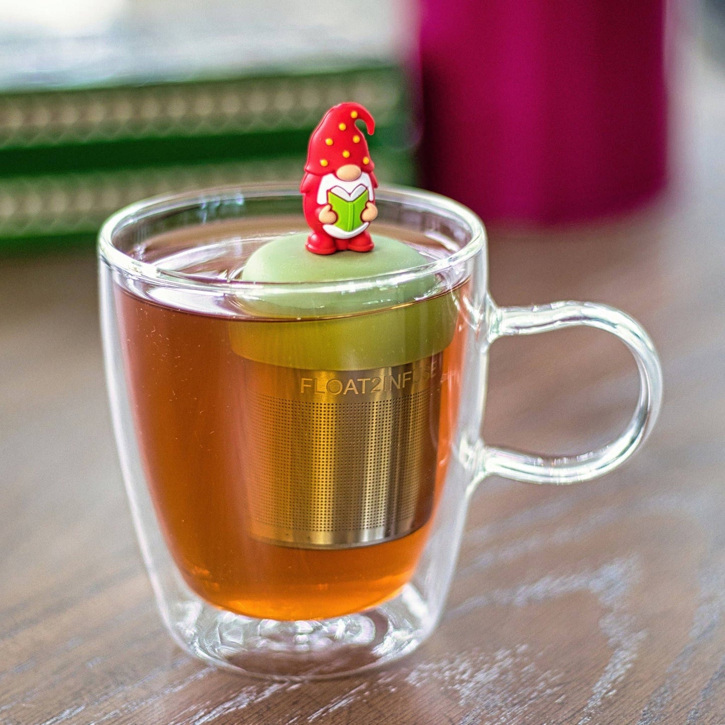 Christmas Carol Gnome | Floating Tea Steeper | Green Base