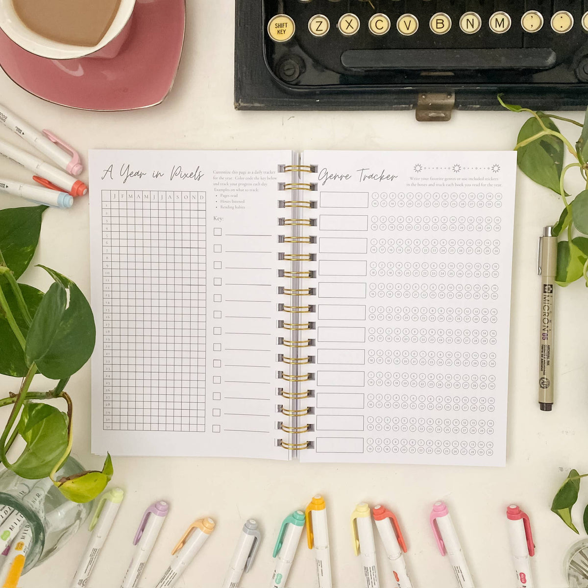 Reading Tracker Journal Light Academia | Aesthetic Book Log