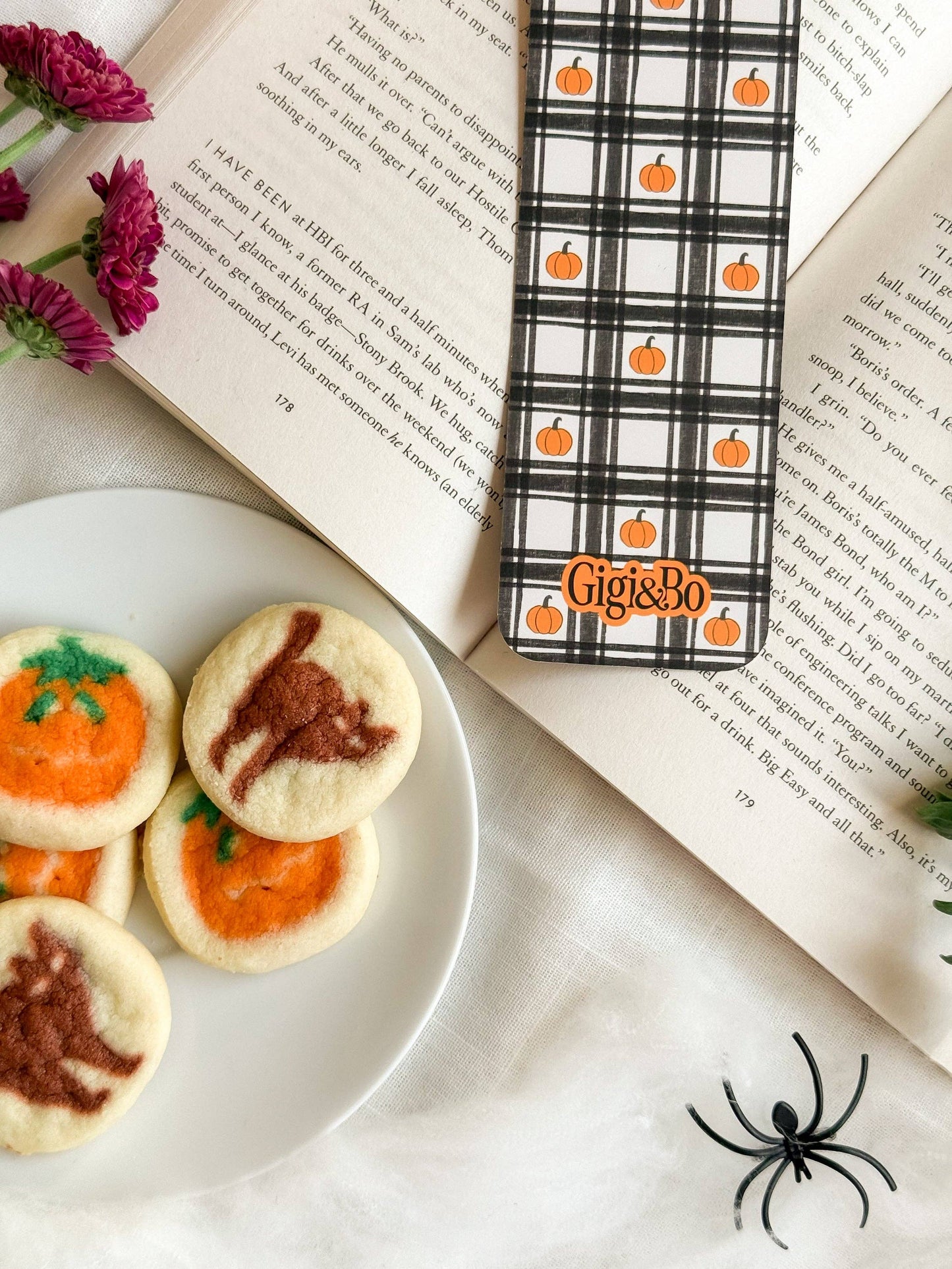 Pumpkin Patch Plaid Bookmark