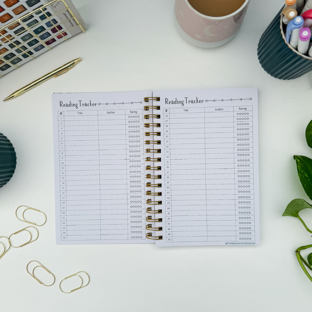 Reading Tracker Journal Spooky Bookshop | Undated Book Log