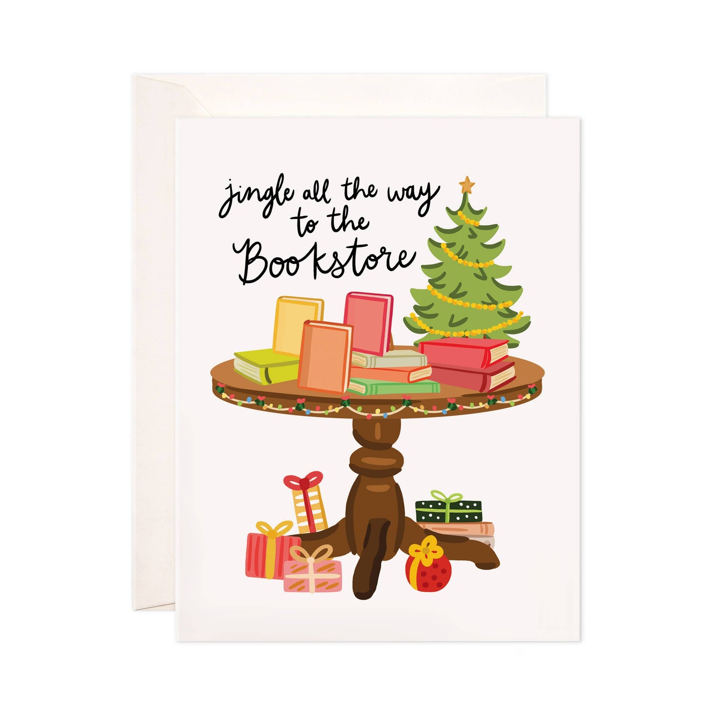 Greeting Card - Jingle to the Bookstore