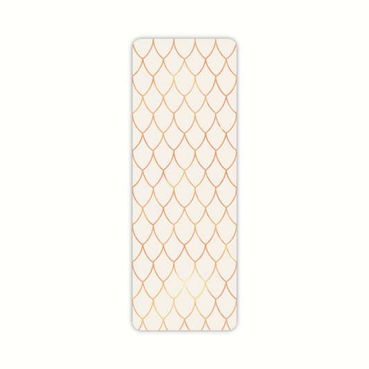 Ivory and Gold Dragon Scale Foil Bookmark