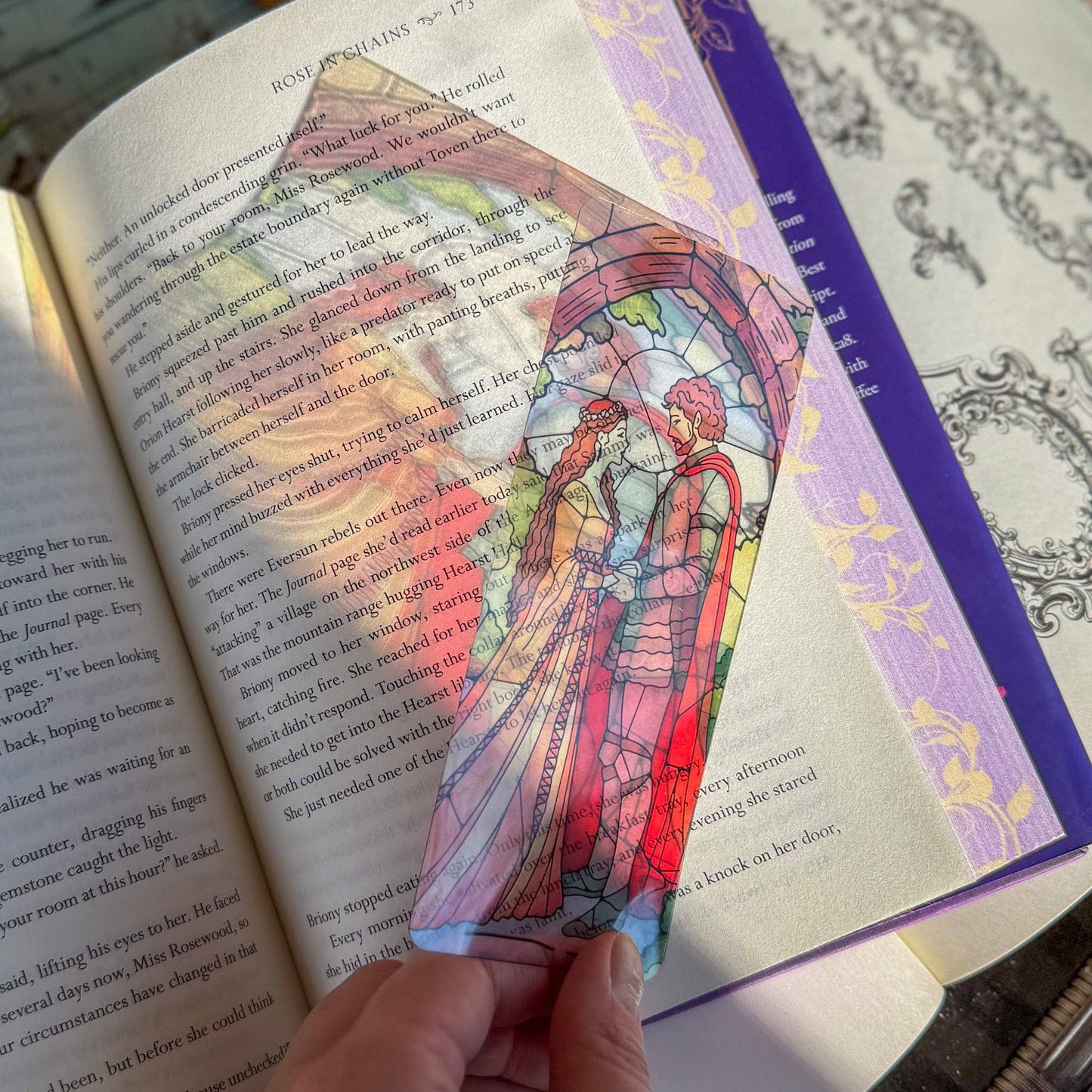 Transparent Stained Glass Acrylic Bookmark Book Lovers Gift