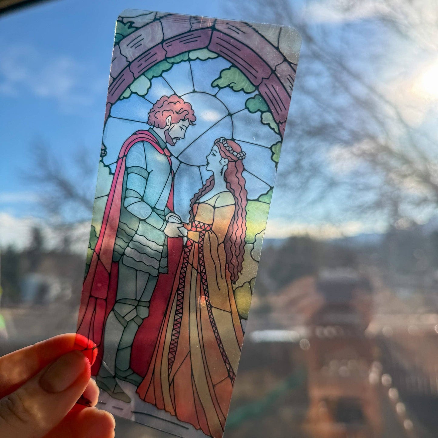 Transparent Stained Glass Acrylic Bookmark Book Lovers Gift