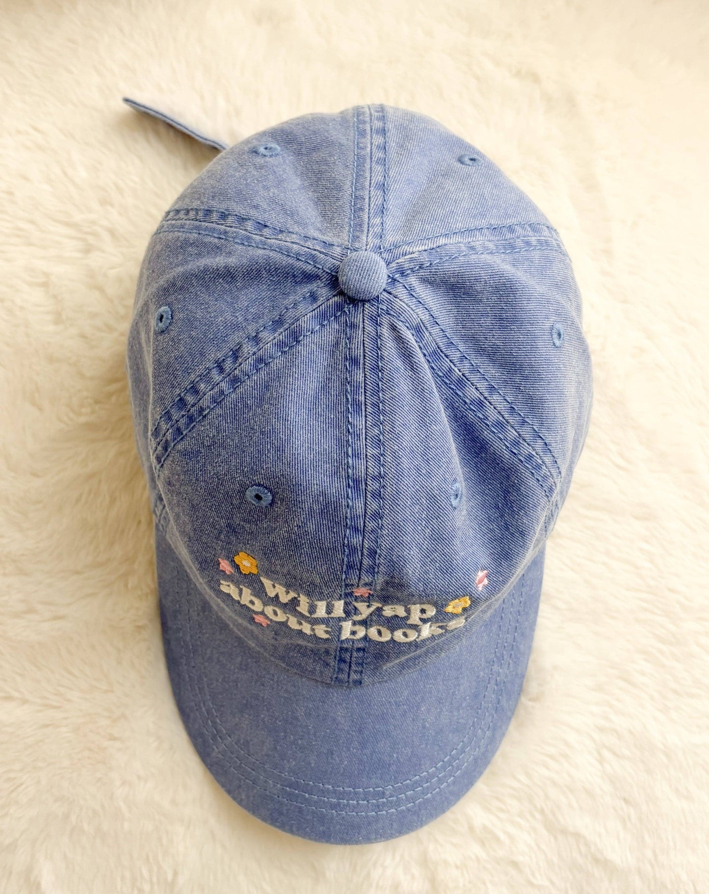 Will Yap About Books Embroidered Pigment Dyed Cap