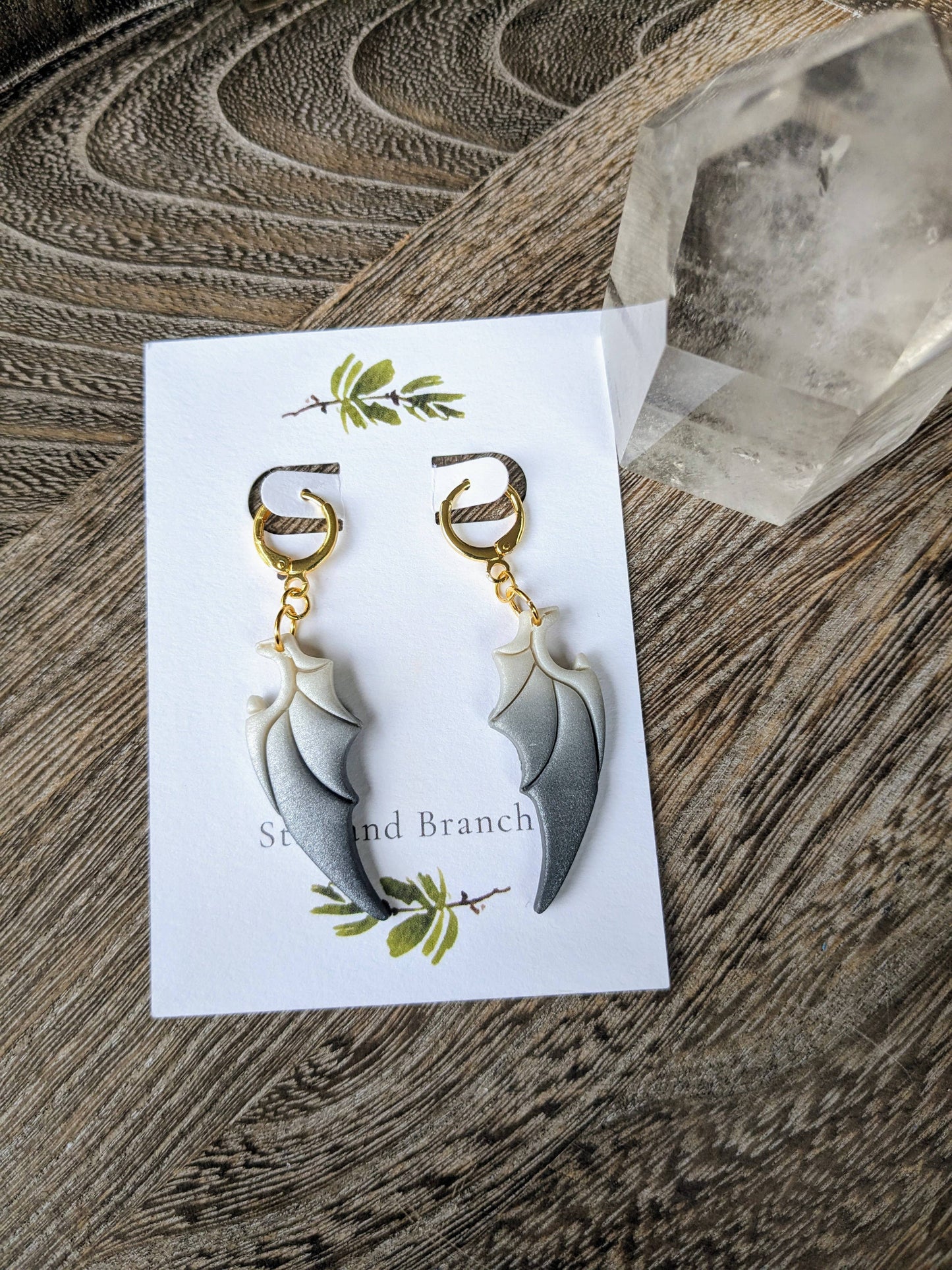 Earrings - Gothic Dragon Wings
