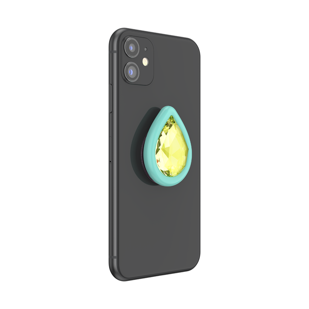 PopSockets Phone Grip - Crystal Tears Be Kind Canary Yellow