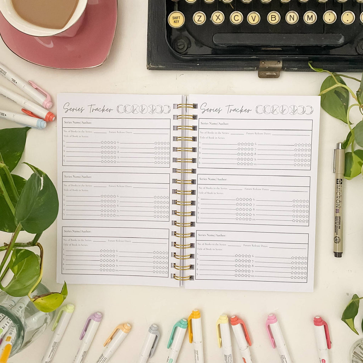 Reading Tracker Journal Light Academia | Aesthetic Book Log