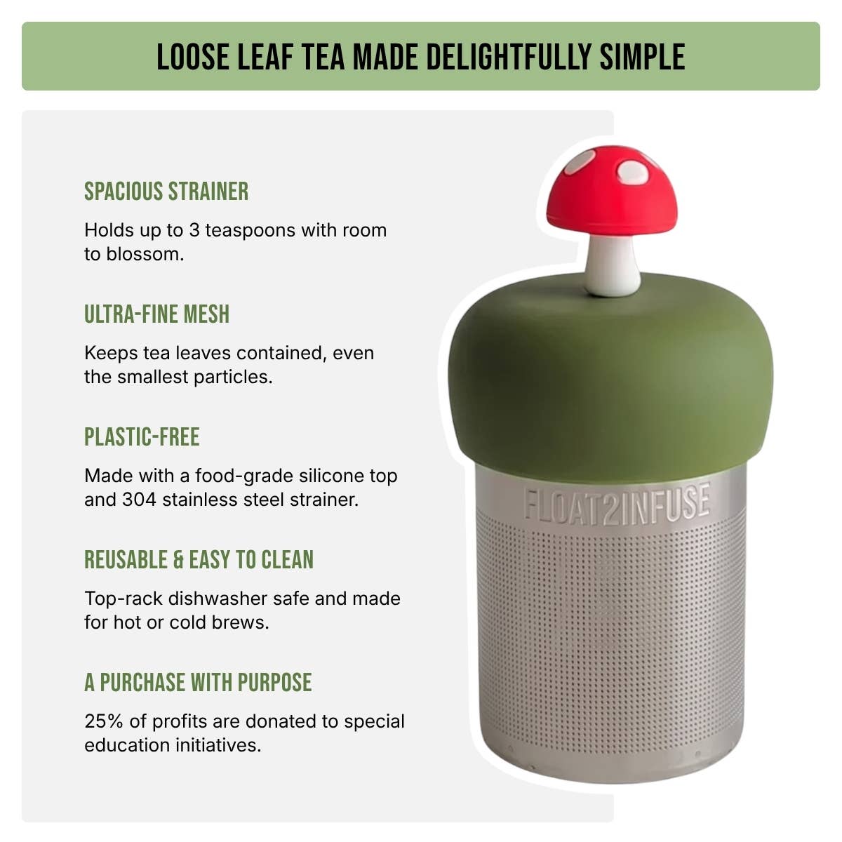 Pink Bow Ghost| Floating Tea Infuser | Green Base | White