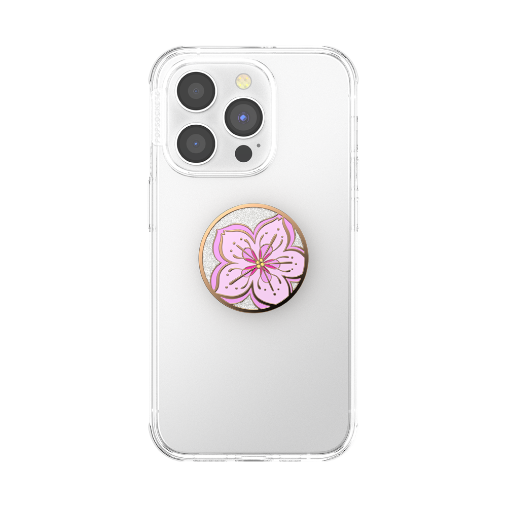 PopSockets Phone Grip - Enamel Glitter Cherry Blossom