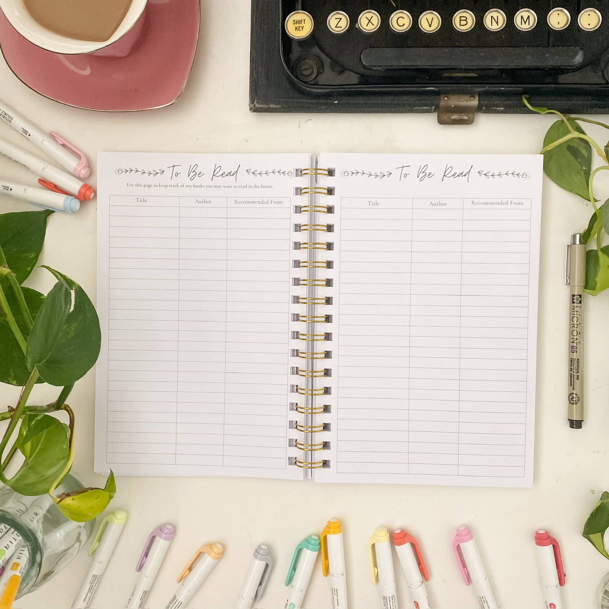 Reading Tracker Journal Light Academia | Aesthetic Book Log