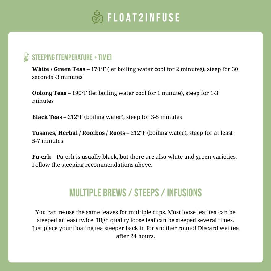 Too Clumsy | Floating Tea Steeper | Green Base | Black