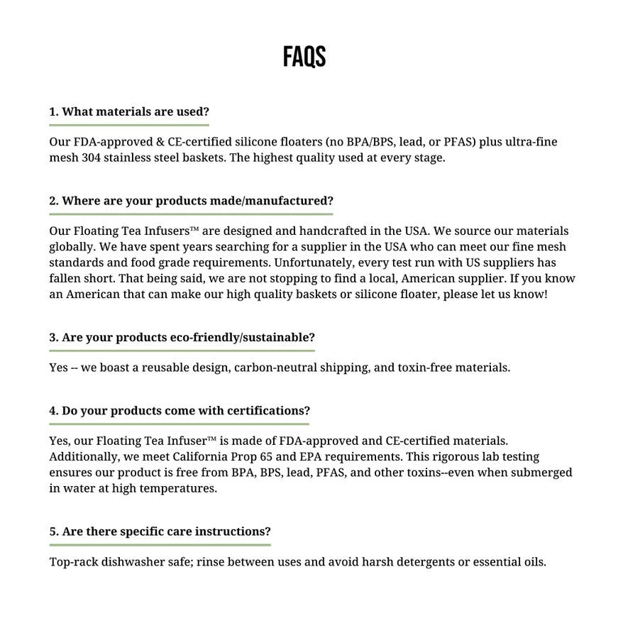 Brown Book | Floating Tea Steeper | Green Base | White Heart