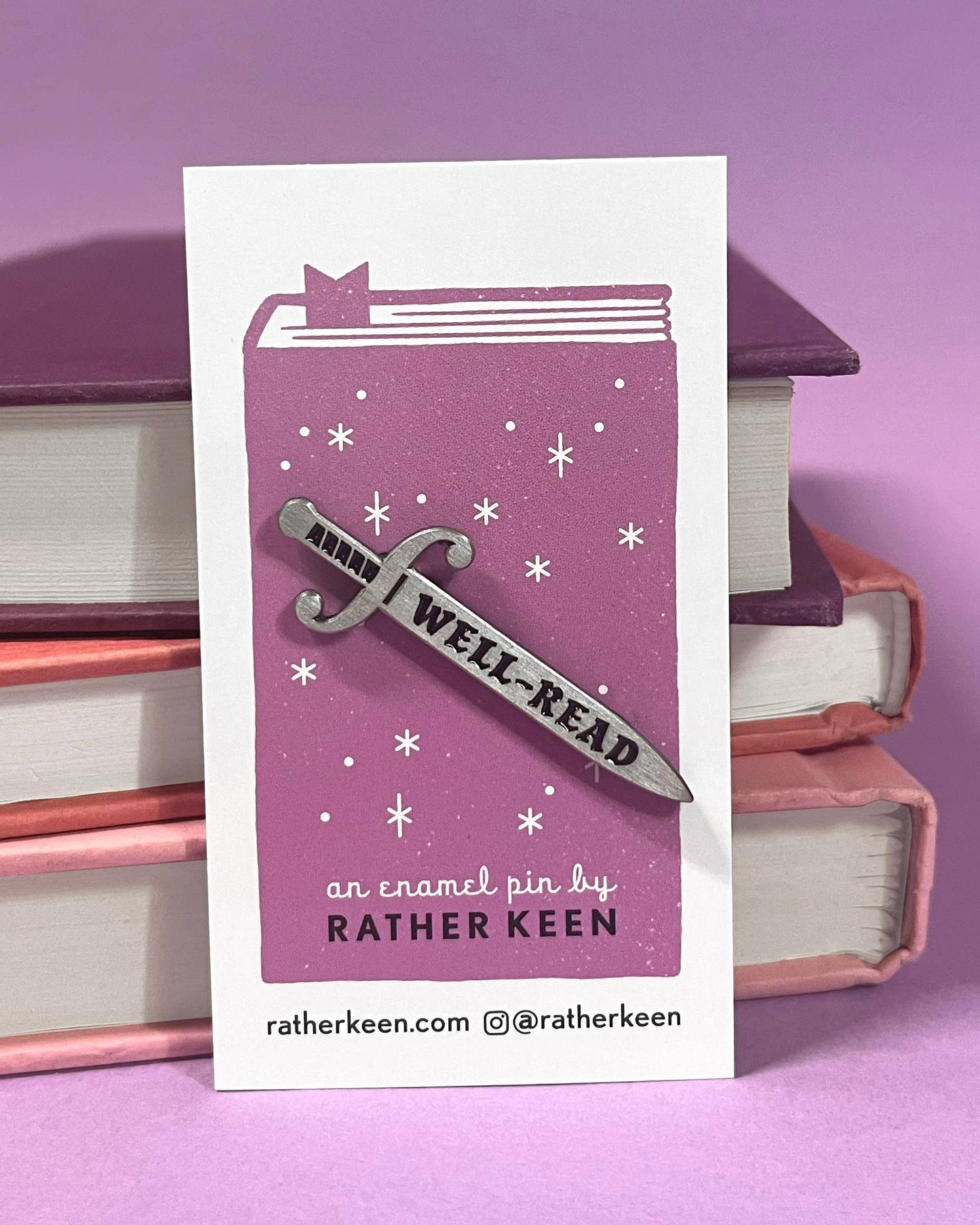 Well-Read Sword pin