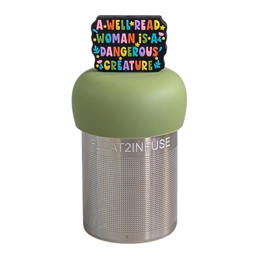 Well Read Woman |Floating Tea Steeper |Green Base |Colorful