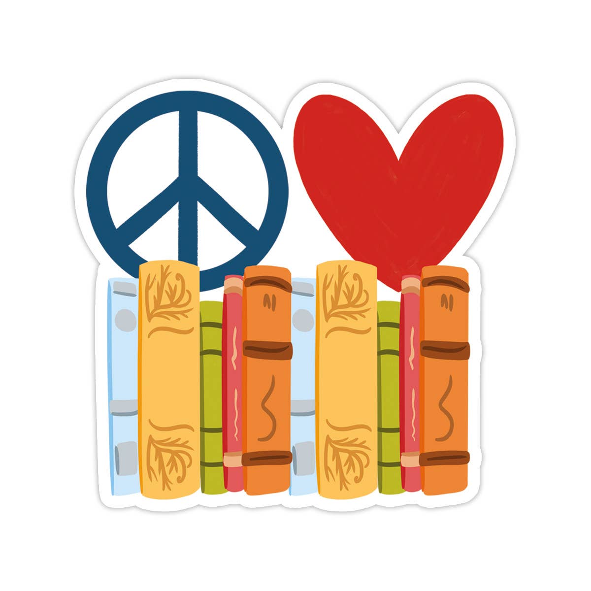 Sticker - Peace Love Books