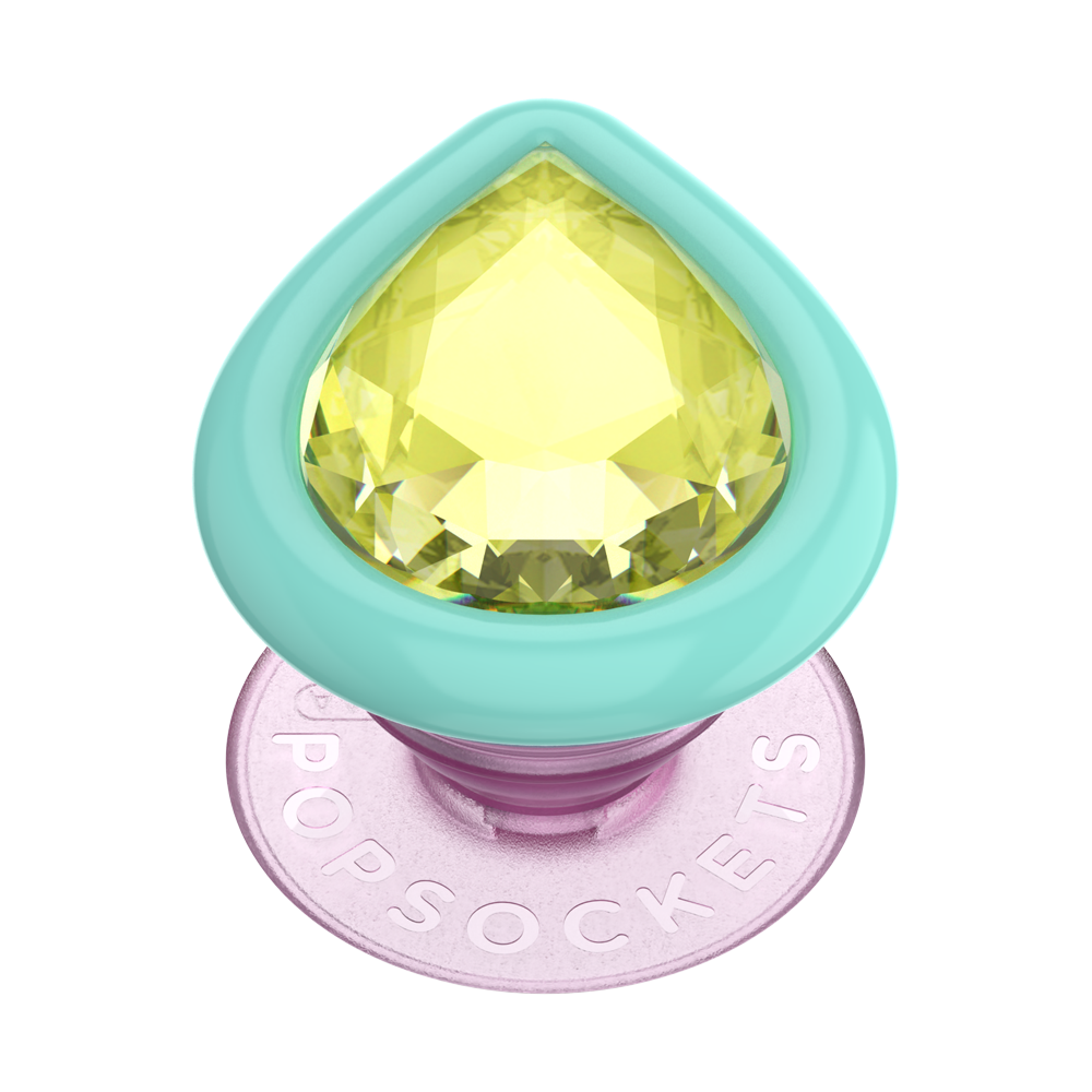 PopSockets Phone Grip - Crystal Tears Be Kind Canary Yellow